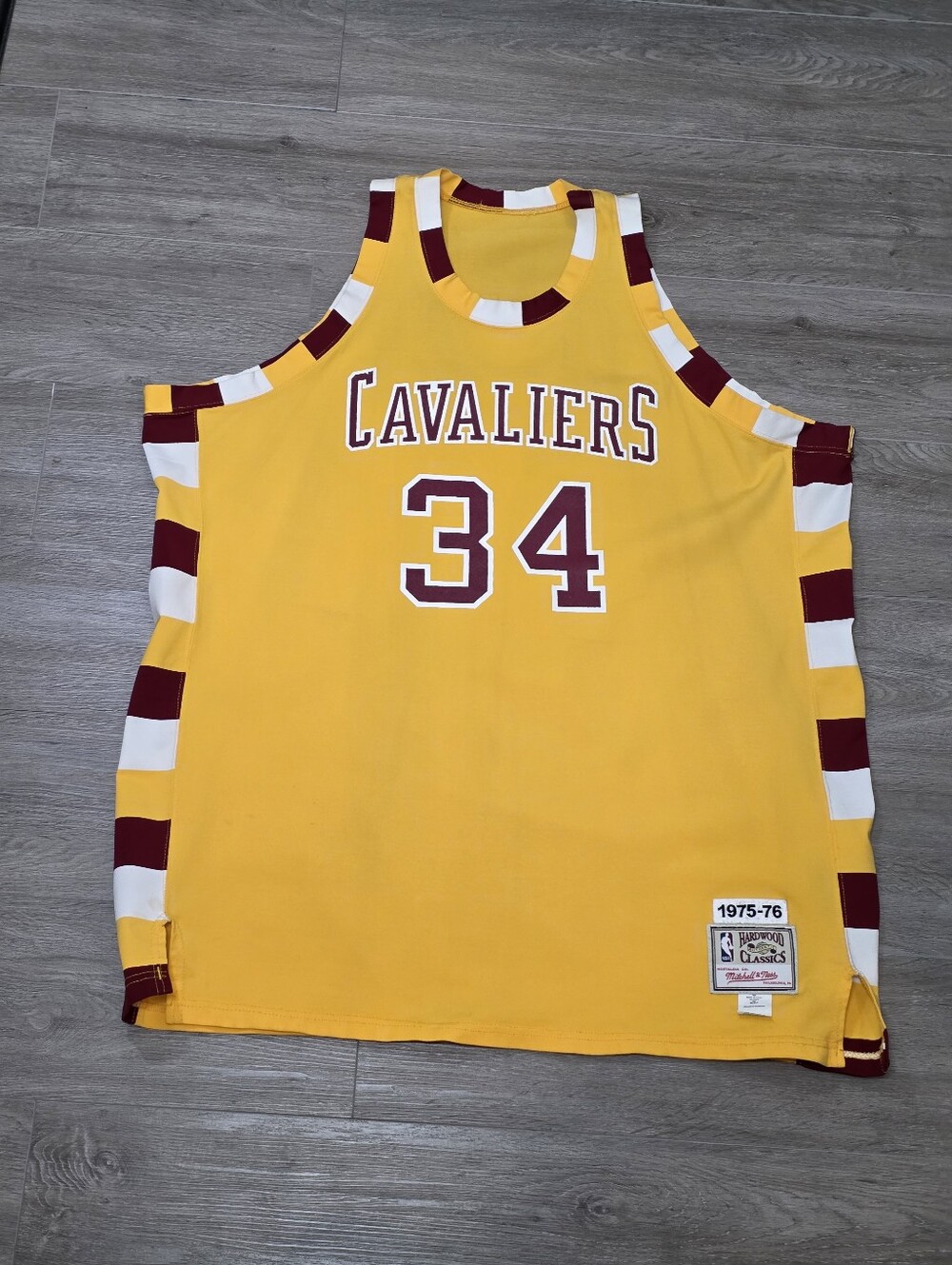 Cavaliers #34 Austin Carr 1975-76 NBA Hardwood Classics Sz 56 3XL Basketball